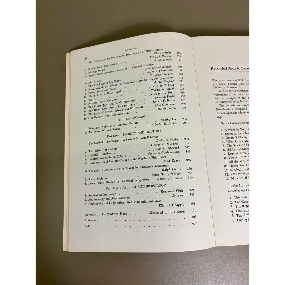VTG Anthropology Textbooks Lot - Old School - Homeschool - History, Good Used